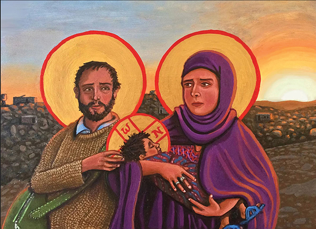 Vision 2025 Spotlight 19 Icons: An age-old entrée into the divine Refugees: The Holy Family, a modern icon by Kelly Latimore.