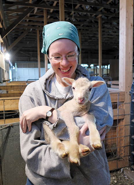 Vision 2025 Gonçalves 6 What a flock of sheep taught its shepherdess Mother Sofia Millican, O.C.S.O. holds Lambert a few hours after he was born.